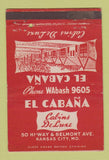 Matchbook Cover - El Cabana Cabins Kansas City MO 40 Strike