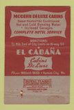 Matchbook Cover - El Cabana Cabins Kansas City MO 40 Strike