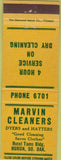 Matchbook Cover - Marvin Cleaners Huron SD