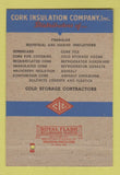 Matchbook Cover - Cork Insulation Company New York City 40 Strike