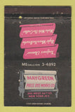 Matchbook Cover - Maygreen Piece Dye Works New York City 40 Strike