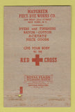 Matchbook Cover - Maygreen Piece Dye Works New York City 40 Strike