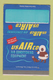 Matchbook Cover - US Air Conditioning Equipment 40 Strike