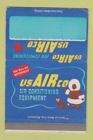 Matchbook Cover - US Air Conditioning Equipment 40 Strike