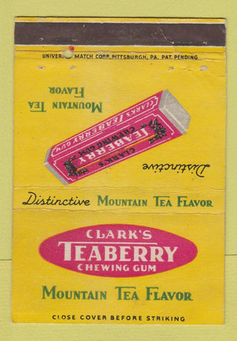 Matchbook Cover - Clark's Teaberry Gum WEAR 40 Strike