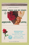 Matchbook Cover - Minneapolis Floral Company MN flowers 40 Strike
