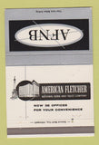 Matchbook Cover - American Fletcher National Bank  40 Strike