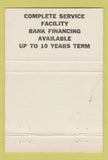 Matchbook Cover - Holiday Campers Plainfield IL 40 Strike