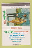 Matchbook Cover - Rough Rider Men's Clothes Eds San Leandro CA 40 Strike