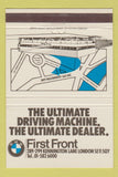 Matchbook Cover - BMW London UK England First Front 40 Strike