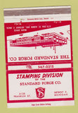 Matchbook Cover - Standard Forge Stamping Detroit MI WEAR 40 Strike