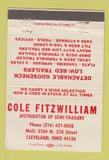 Matchbook Cover - Cole Fitzwilliam Semi Trailers Cleveland OH WEAR 40 Strike