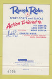 Matchbook Cover - Rough Rider Men's Clothes Talbot's Susanville CA 40 Strike