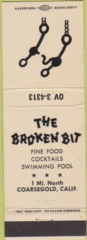 Matchbook Cover - The Broken Bit Coarsegold CA
