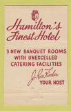 Matchbook Cover - Wentworth Arms Hotel Hamilton ON Princes Room 40 Strike