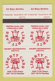Matchbook Cover - Liberty Cabs Taxi Pasco FL Pinellas PRINTING ERROR 40 Strike