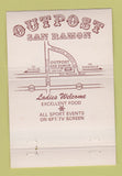 Matchbook Cover - Outpost San Ramon CA restaurant 40 Strike