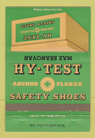 Matchbook Cover - Hy Test Safety Shoes 40 Strike