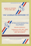 Matchbook Cover - JE Brinker Equipment Petroleum Marketing Oakland CA 40 Strike