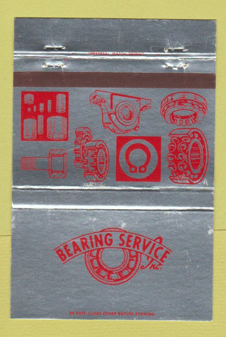 Matchbook Cover Bearing Service Inc Warren Detroit Lansing Livonia MI 40 Strike