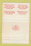 Matchbook Cover Bearing Service Inc Warren Detroit Lansing Livonia MI 40 Strike