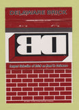 Matchbook Cover - Delaware Brick Wilmington Dover DE 40 Strike