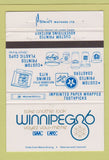 Matchbook Cover - Winnipeg 1986 Premier Matches Advertising MB 40 Strike