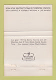 Matchbook Cover - Ron Rose Productions Recording Studios Southfield MI 40 Strike