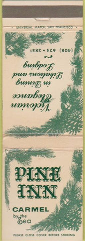 Matchbook Cover - Pine Inn Carmel by the Sea CA