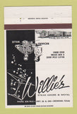 Matchbook Cover - Willie's Steak House Motel Brenham TX 40 Strike
