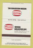 Matchbook Cover - Wilson Industries Well Drilling Houston TX 40 Strike