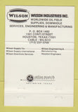 Matchbook Cover - Wilson Industries Well Drilling Houston TX 40 Strike