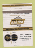 Matchbook Cover - Ostuco Ohio Seamless Tube Shelby OH 40 Strike