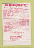 Matchbook Cover - Ostuco Ohio Seamless Tube Shelby OH 40 Strike