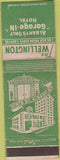 Matchbook Cover - The wellington Hotel Albany NY WEAR