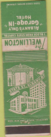 Matchbook Cover - The wellington Hotel Albany NY WEAR