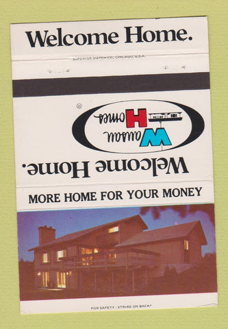 Matchbook Cover - Wausau Homes WI Port Washington M&M Builders 40 Strike