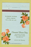 Matchbook Cover - Clements Flower Shop Pampa TX 40 Strike