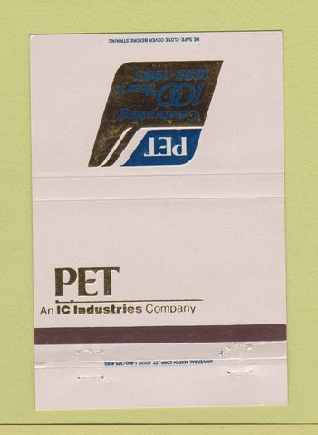 Matchbook Cover - Pet IC Industries Pet Inc St Louis MO 40 Strike