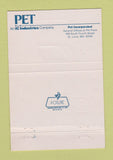 Matchbook Cover - Pet IC Industries Pet Inc St Louis MO 40 Strike