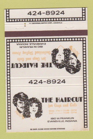 Matchbook Cover - The Haircut Salon Evansville IN 40 Strike