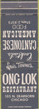 Matchbook Cover - Onc Lok Restaurant Chicago IL