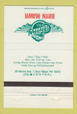 Matchbook Cover - Central Bar Grill Bryn Mawr PA 40 Strike