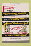 Matchbook Cover - National Lumberman's Bank Muskegon MI 40 Strike