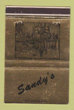 Matchbook Cover - Sandy's Italian Restaurant Flint MI WEAR 40 Strike