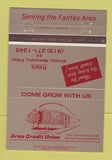 Matchbook Cover - Area Credit Union Kansas City KS 40 Strike