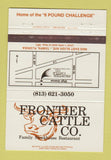 Matchbook Cover - Frontier Cattle Company Steak Tampa FL #2 40 Strike
