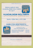 Matchbook Cover - Hamilton Wentworth Economic Development ON 40 Strike