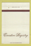 Matchbook Cover - Executive Registry St Louis MO 40 Strike