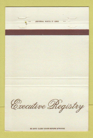 Matchbook Cover - Executive Registry St Louis MO 40 Strike